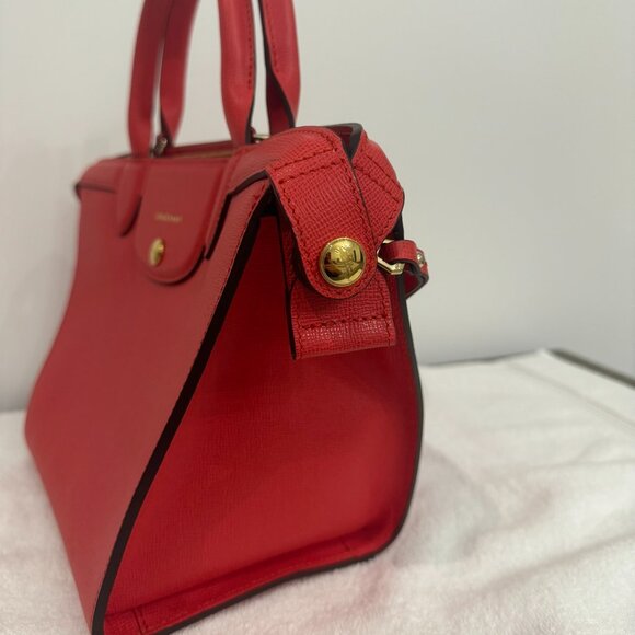LONGCHAMP Le Pliage Heritage Leather Handbag - Red - NEW! - Picture 7 of 14